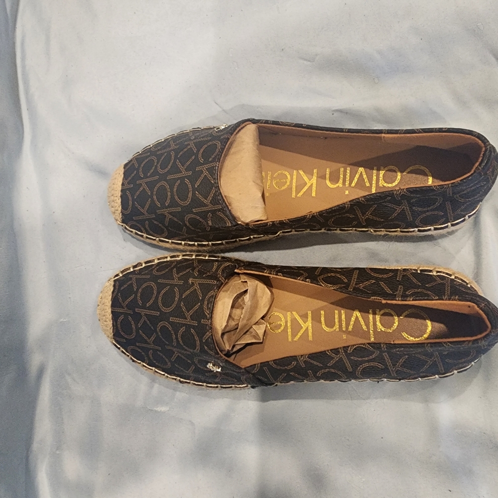Calvin Klein Women's Espresso Ballet Flats Size8M